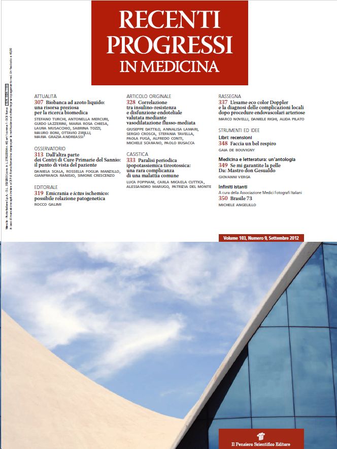 2012 Vol. 103 N. 9 Settembre