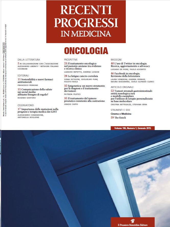 2015 Vol. 106 N. 1 GennaioSpeciale ONCOLOGIA