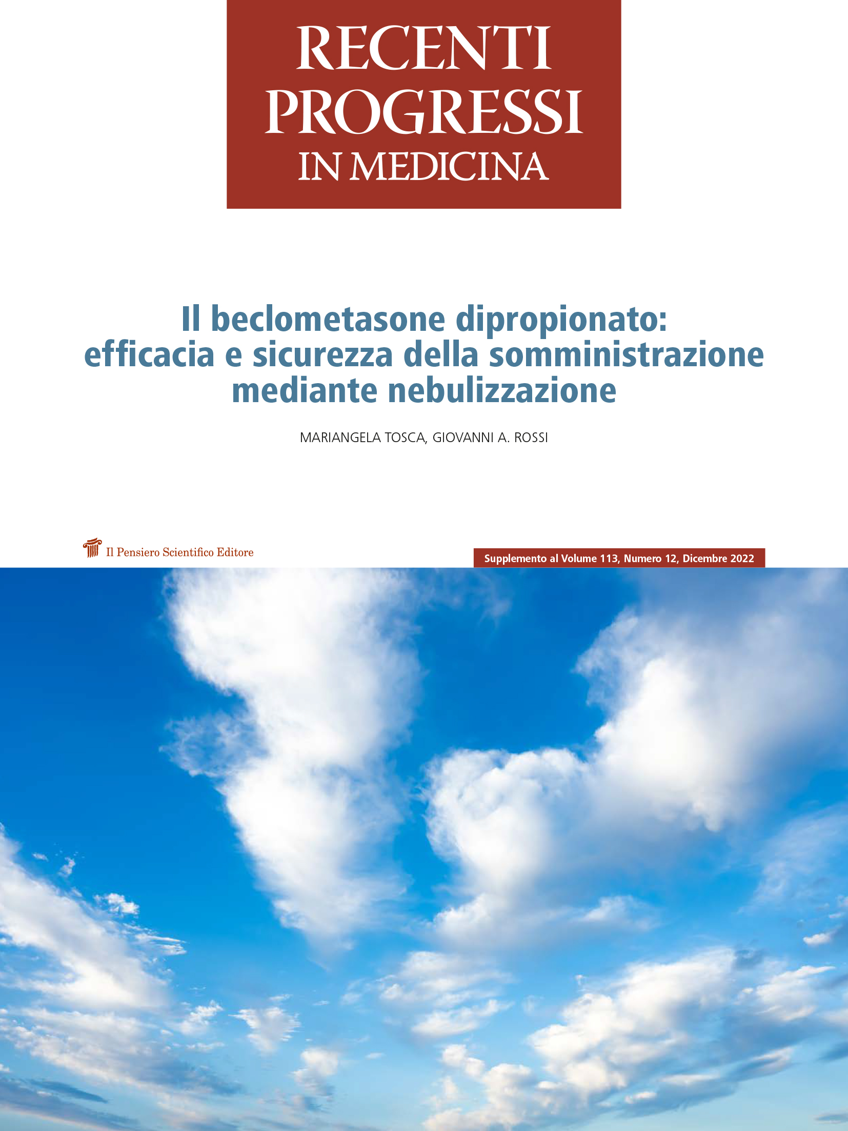 2022 Vol. 113 Suppl. 1 al N. 12 DicembreIl beclometasone dipropionato