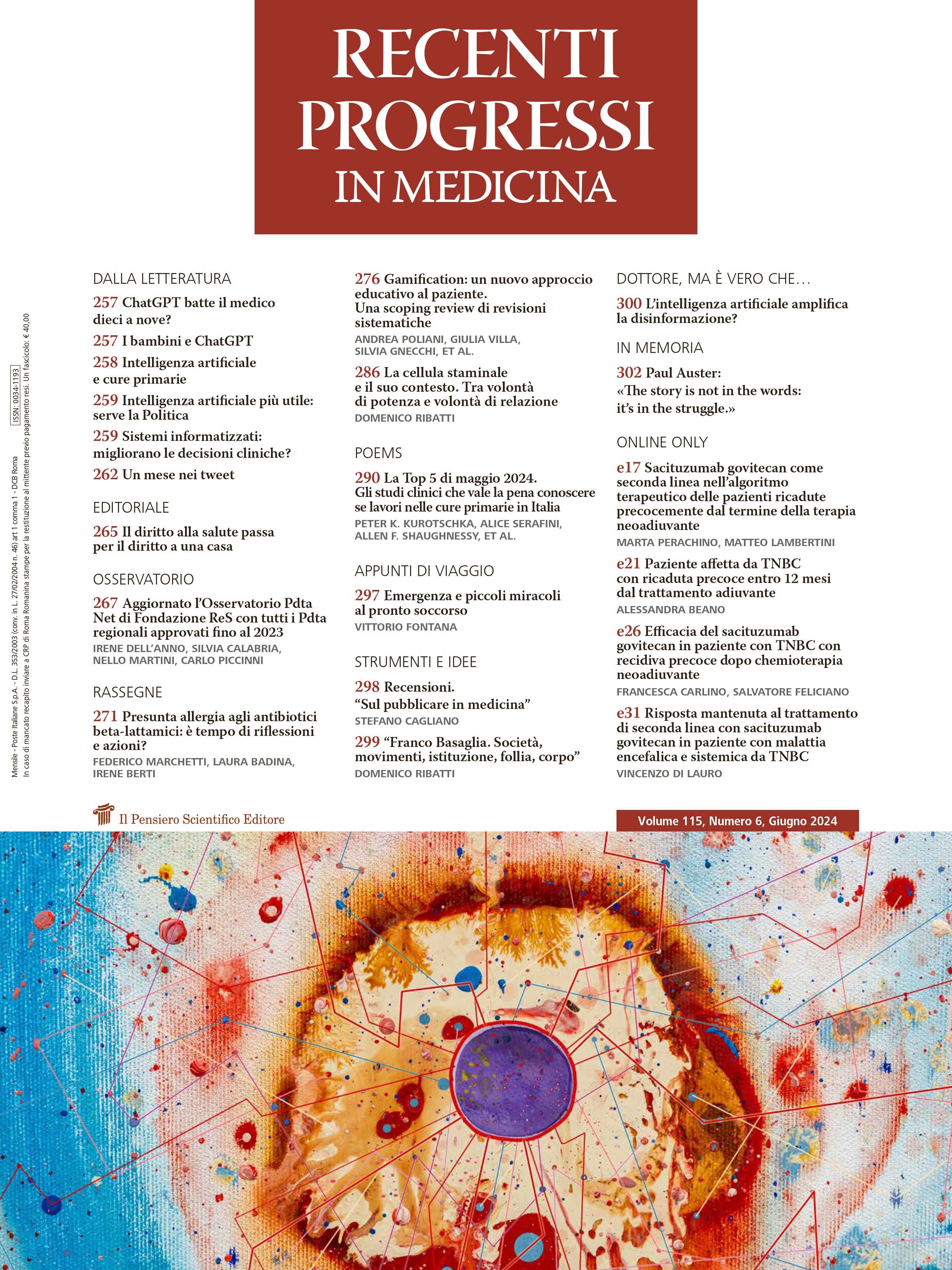 2024 Vol. 115 N. 6 Giugno
