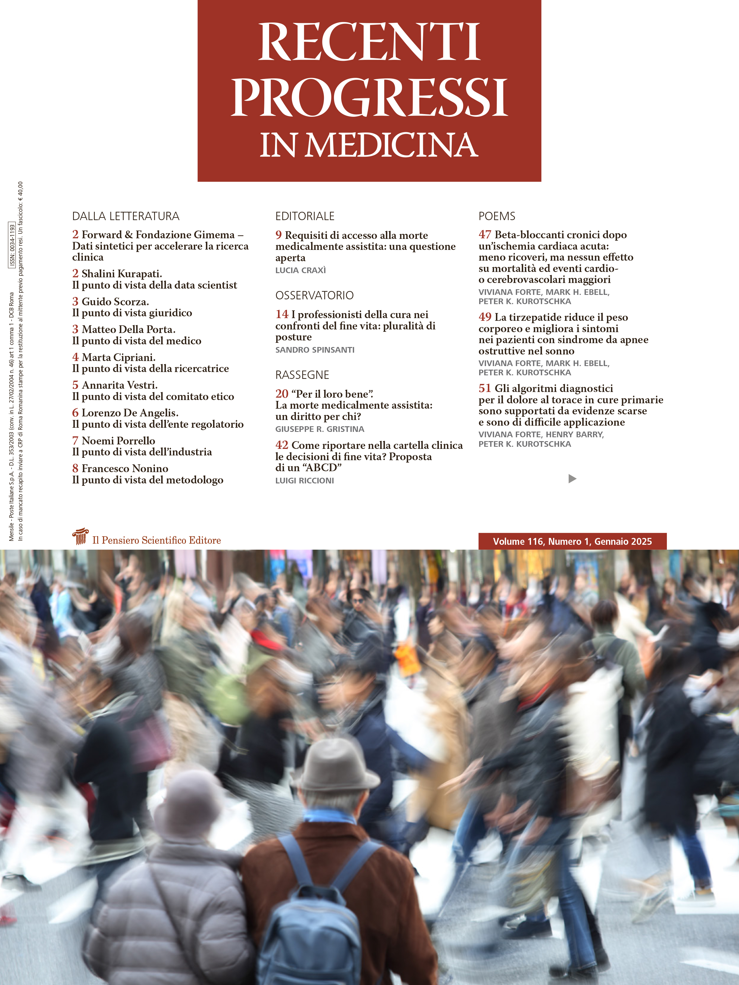 2025 Vol. 116 N. 1 Gennaio