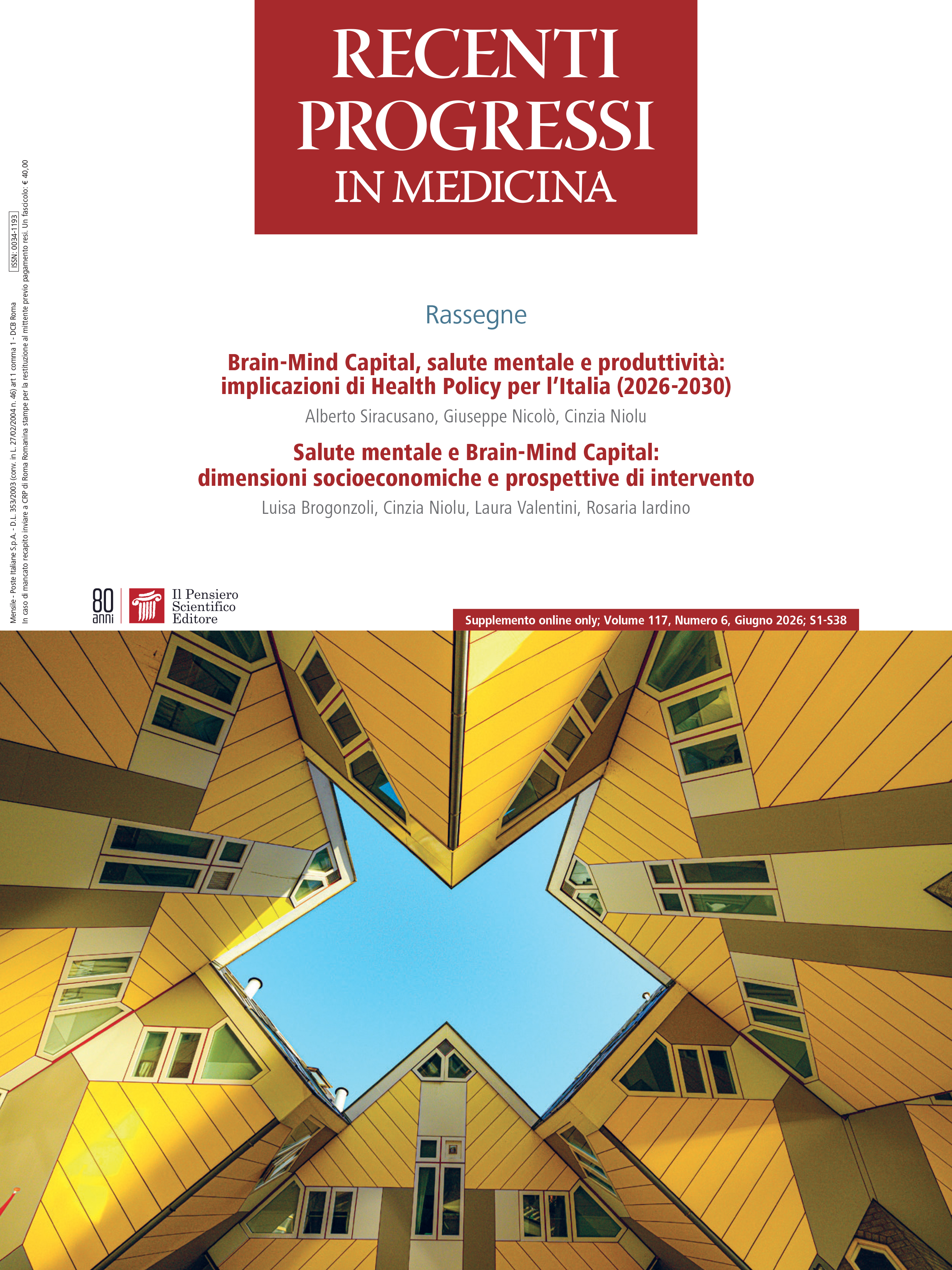 2026 Vol. 117 Suppl. 1 al N. 6 Giugno
