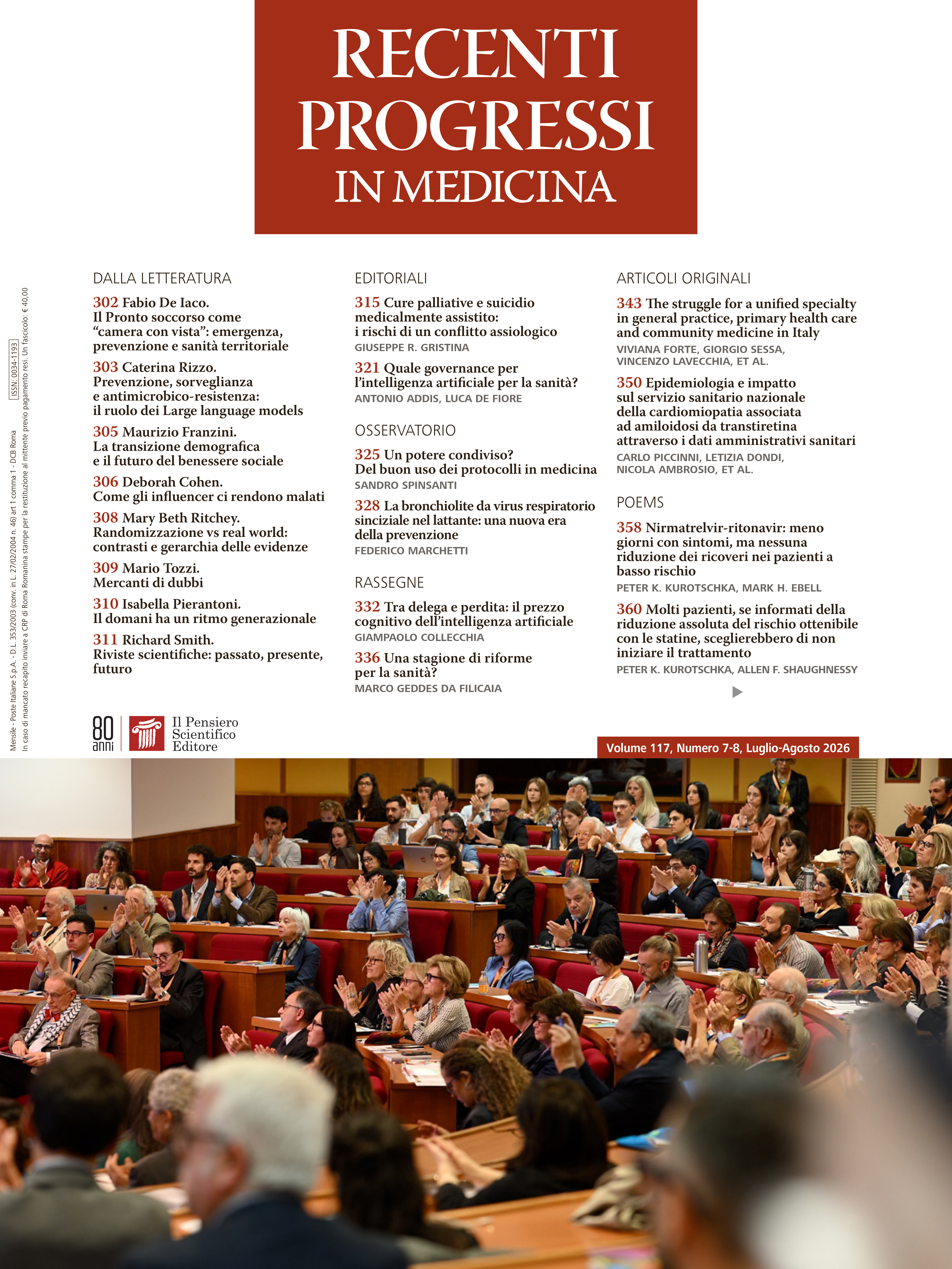 2026 Vol. 117 N. 7-8 Luglio-Agosto