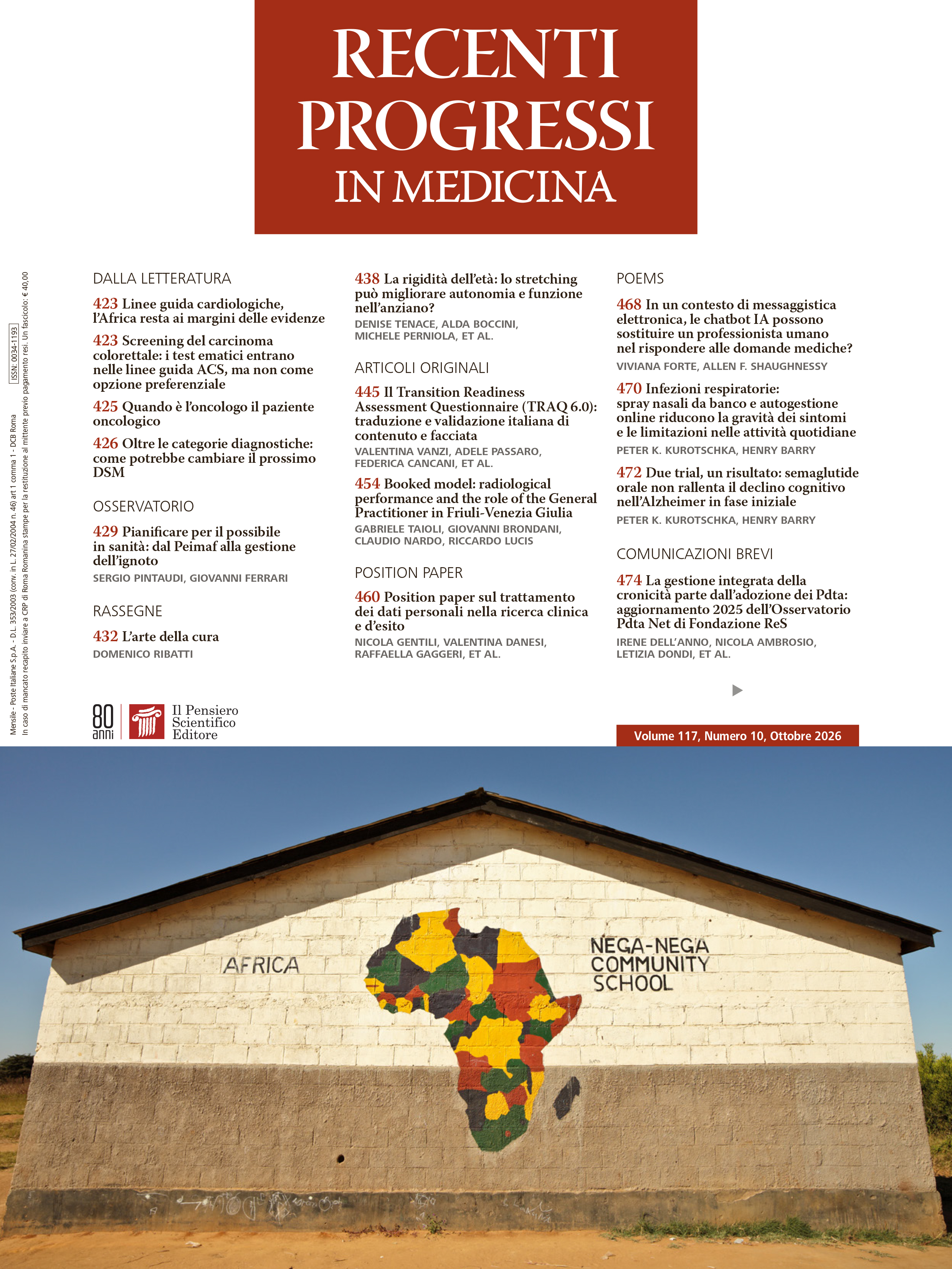 2026 Vol. 117 N. 10 Ottobre